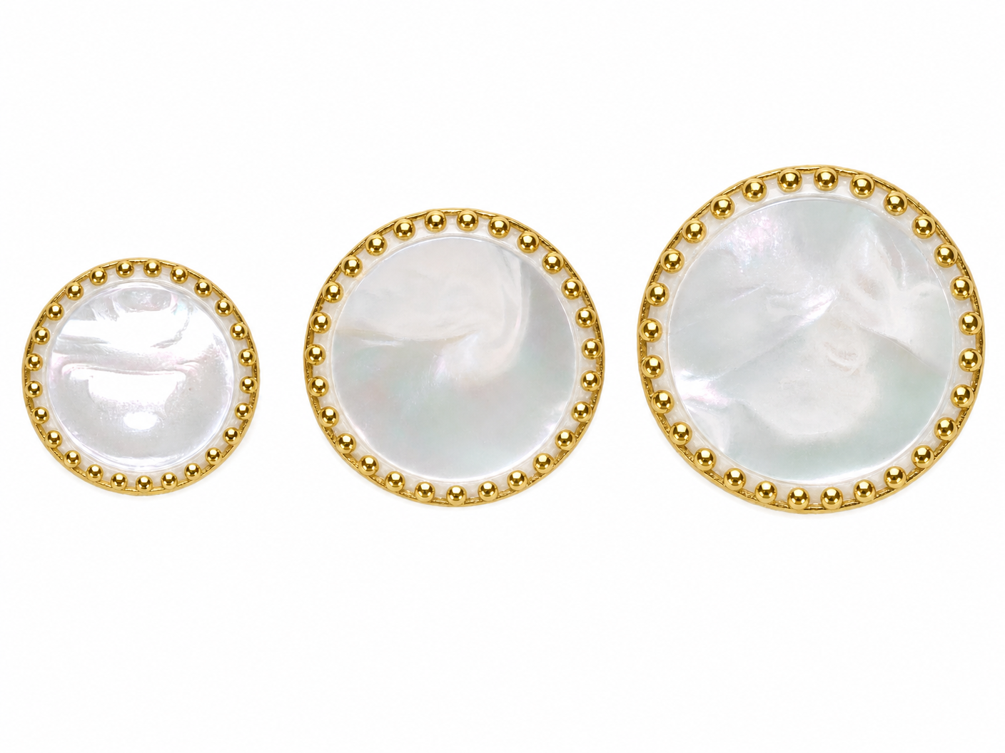 White Fashion Buttons