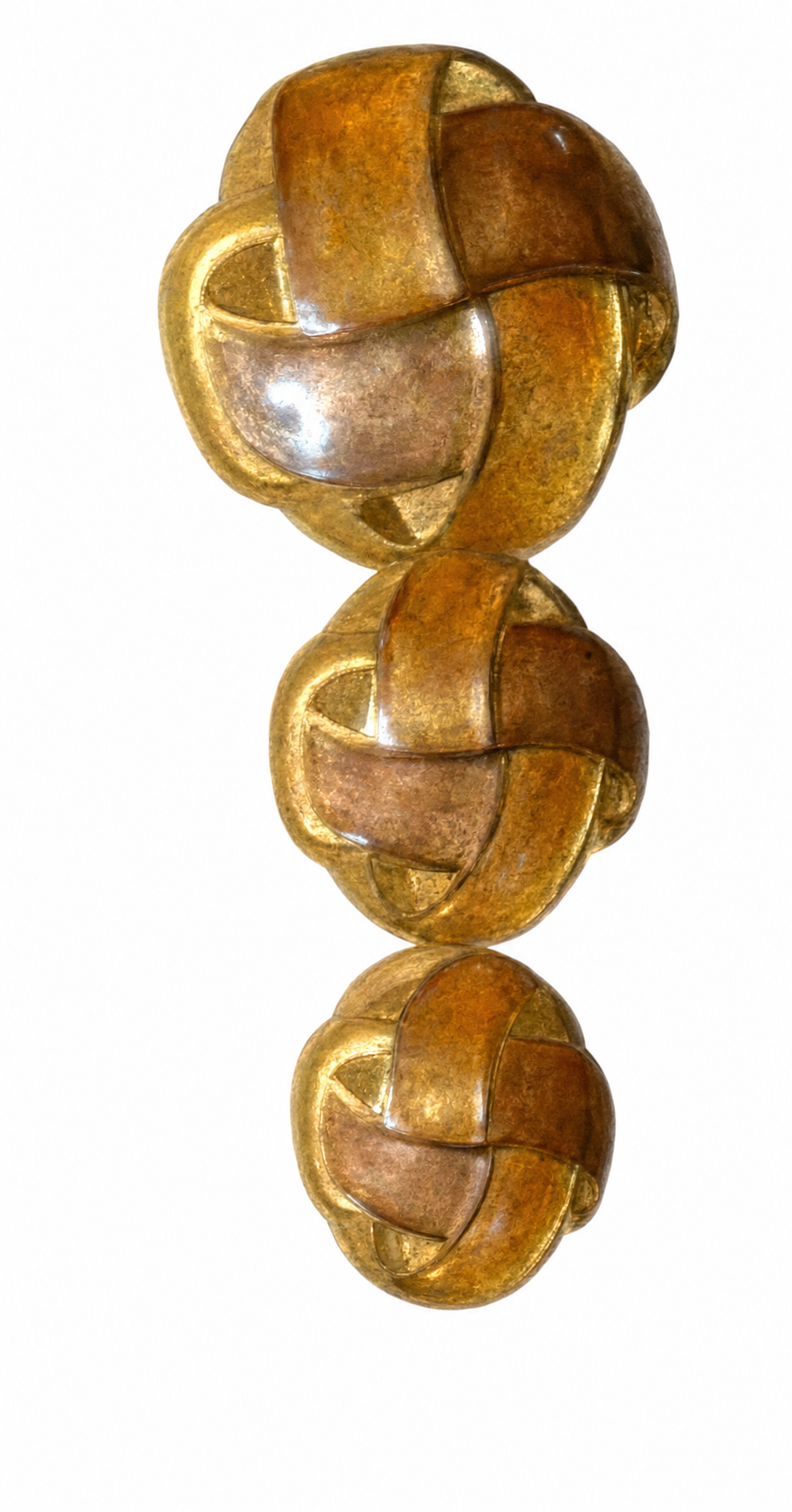 Honey Yellow Italian Enamel Basketweave Buttons