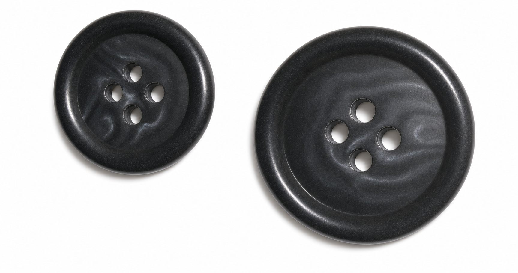 Charcoal swirl Trihorn composite jacket buttons