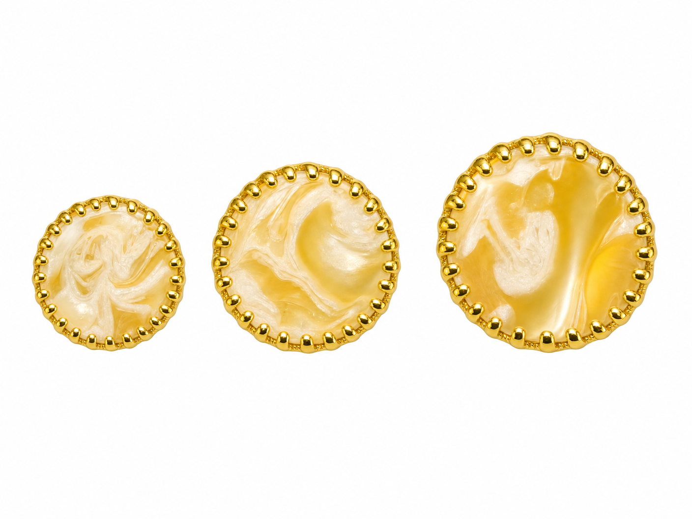 Golden Yellow Fashion Buttons