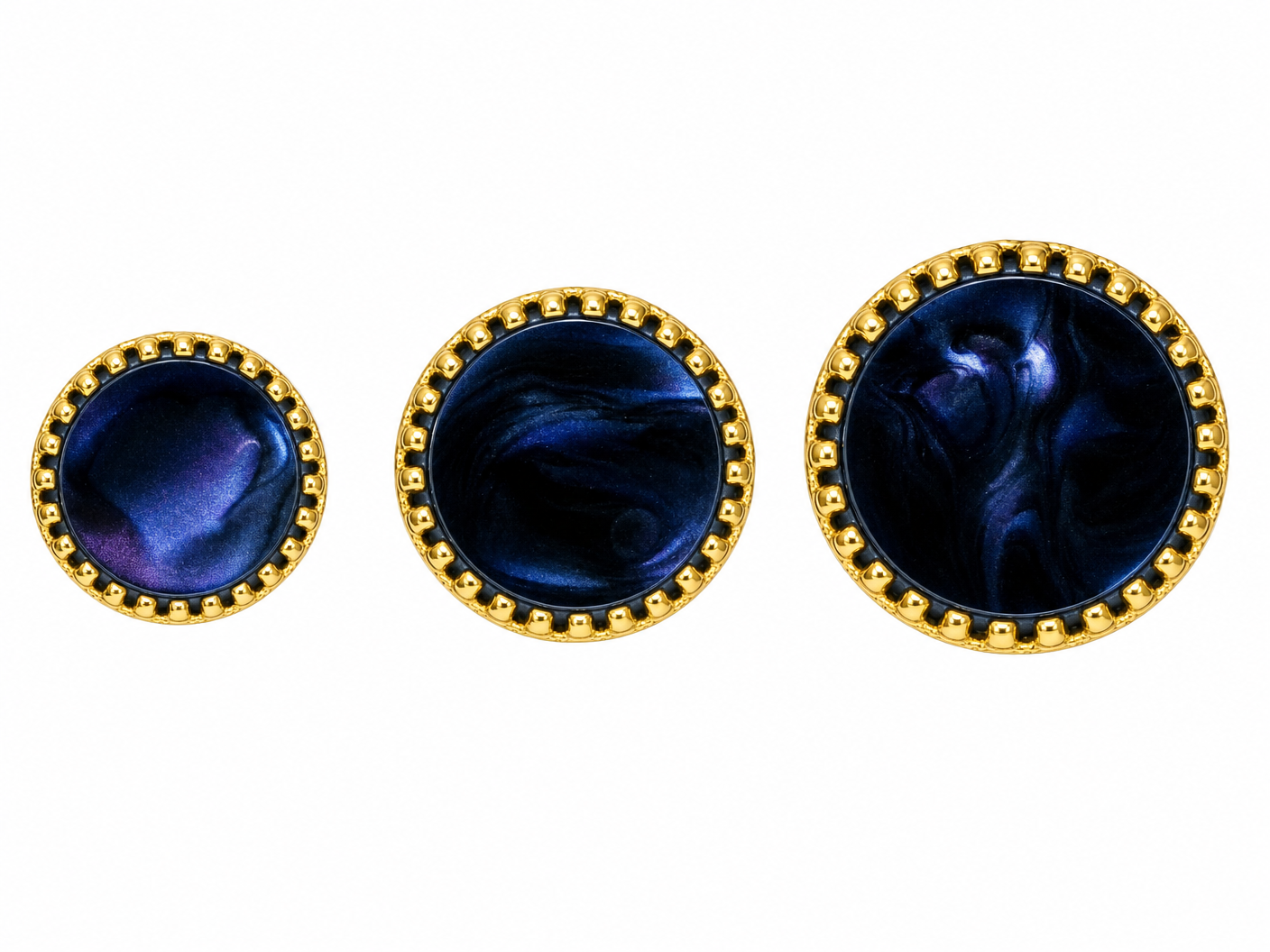 Midnight Blue Fashion Buttons