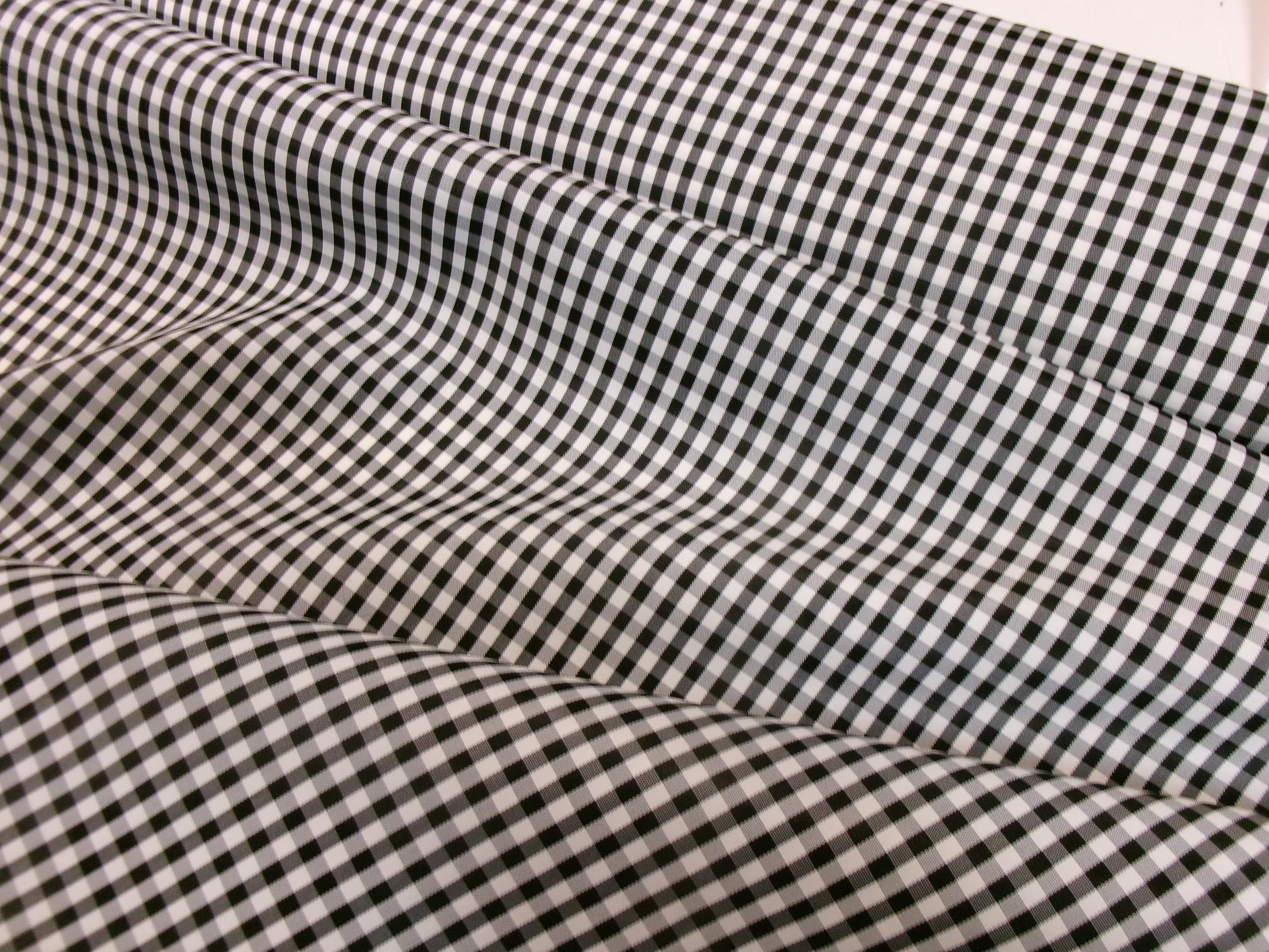 Gingham check taffeta in black and white