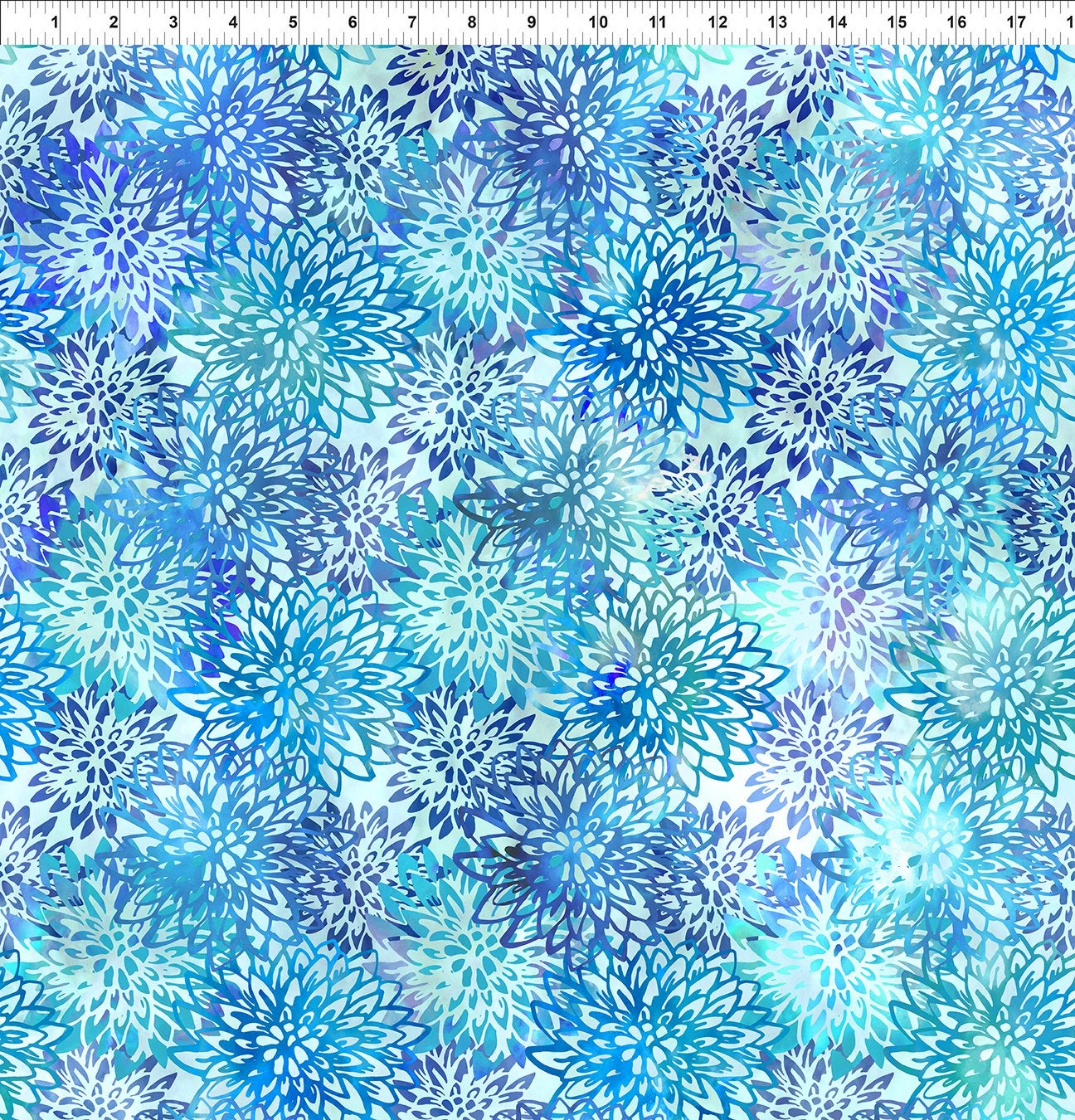 Shirting and quilting weight aster flower cotton print