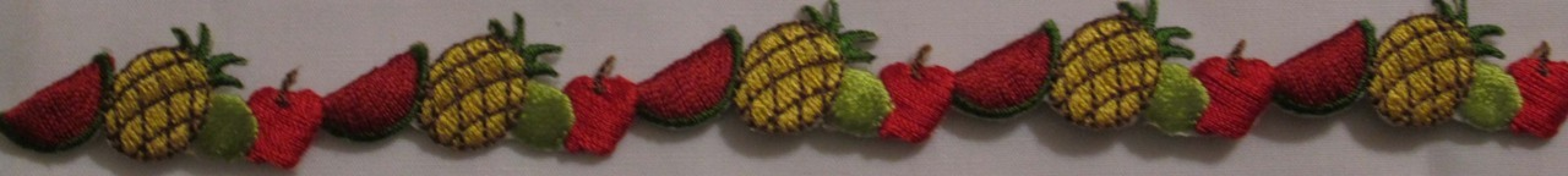 Embroidered fruit applique #7313