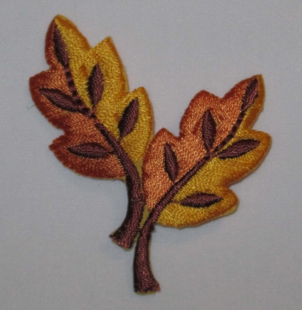 Autumn Leaves Embroidered Applique #7323