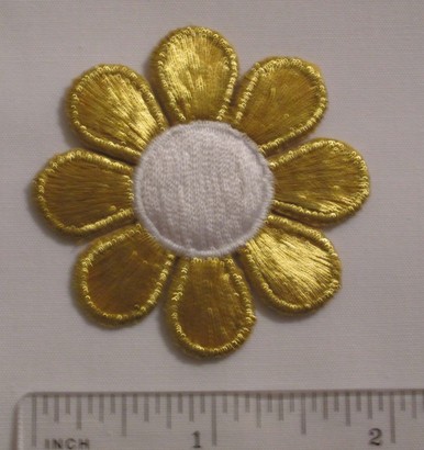 Metallic Gold Daisy Appliques #7312