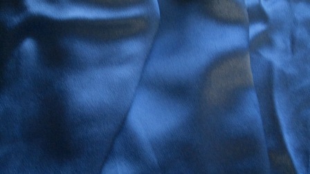 Blue designer crepe satin