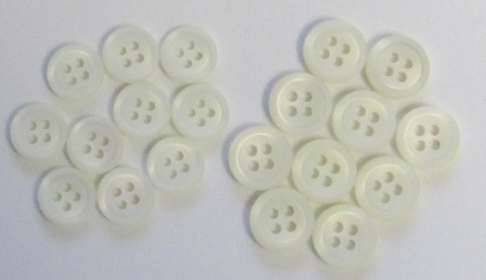 Wok shaped matte finish Italian shirt buttons, 2 sizes