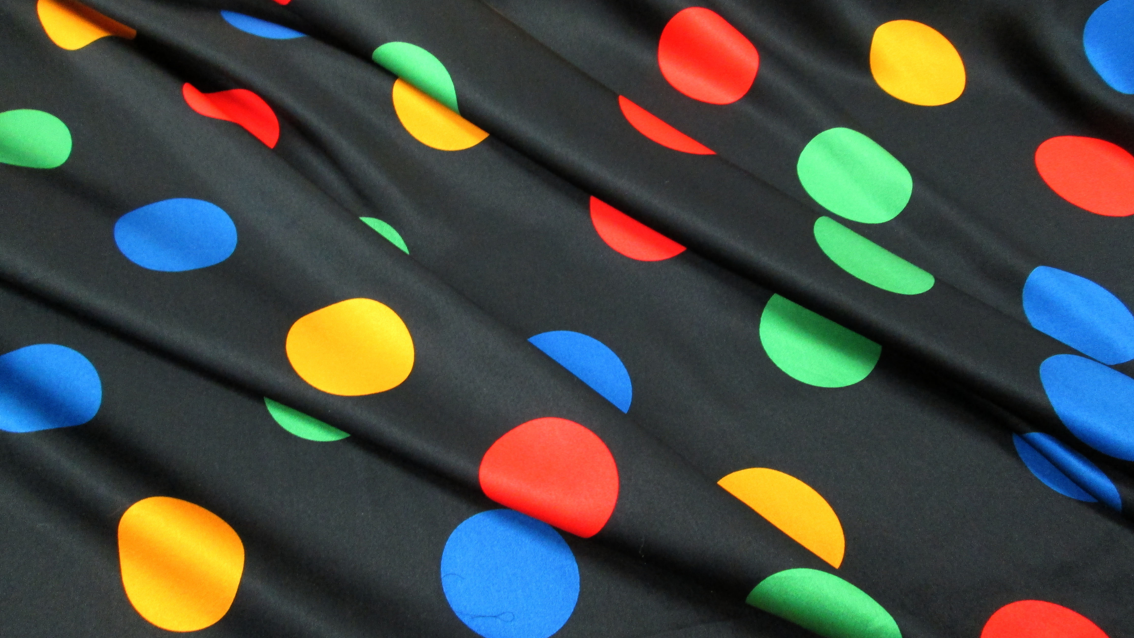 Haute couture pure silk charmeuse multi dot