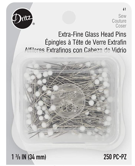 Glass head pins